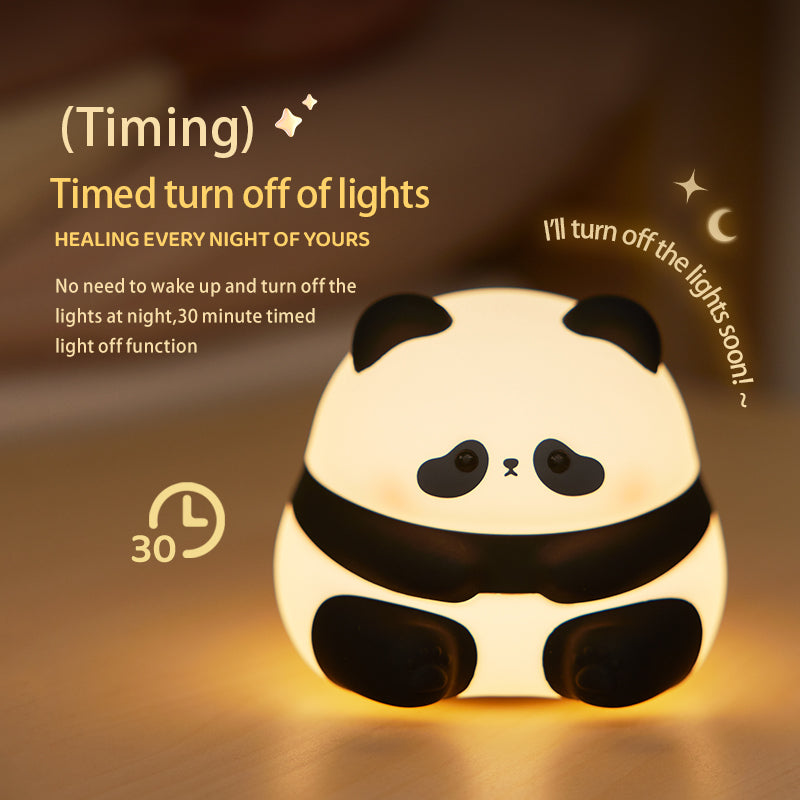 Huahua Panda Pat Light Modern Silicone Creative Design Night Light LED Desk Lamp