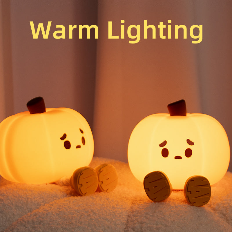 Pumpkin Rechargeable USB Touch Bedroom Bedside Baby Nightlight