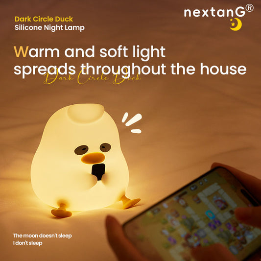 Dark Circle Duck Silicone Night lamp Baby eye-care night light bedroom bedside light