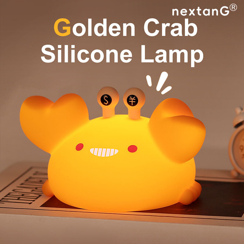 Cute Golden Crab Silicone Lamp Soft Silicone USB LED Night Light