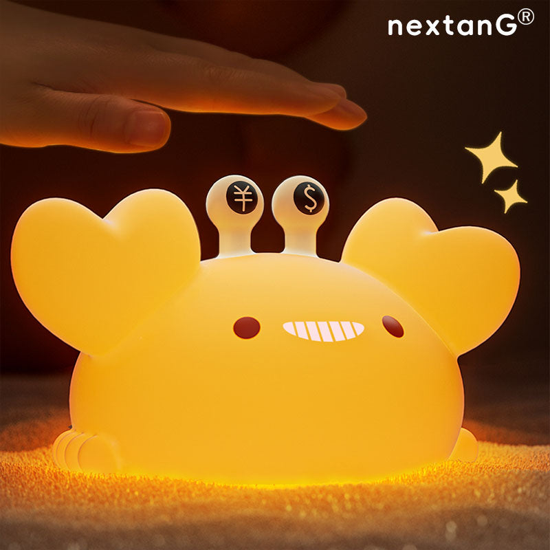 Cute Golden Crab Silicone Lamp Soft Silicone USB LED Night Light