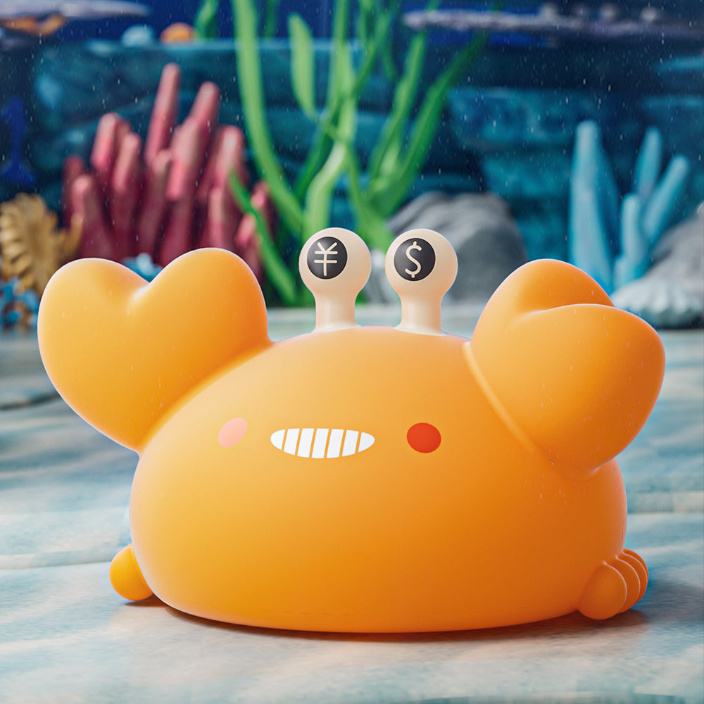 Cute Golden Crab Silicone Lamp Soft Silicone USB LED Night Light