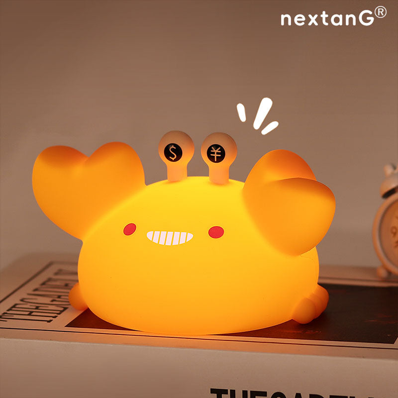 Cute Golden Crab Silicone Lamp Soft Silicone USB LED Night Light