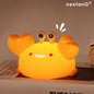 Cute Golden Crab Silicone Lamp Soft Silicone USB LED Night Light