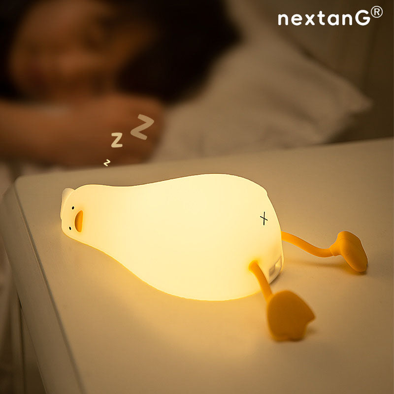 Lay Flat Duck Silicone Pat Light Night Light Baby Feeding Lamp